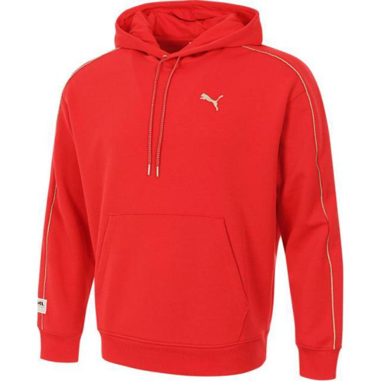 Puma GAME ON DK Red Hoodie Long-Sleeve Fashion Pullover 631416-11