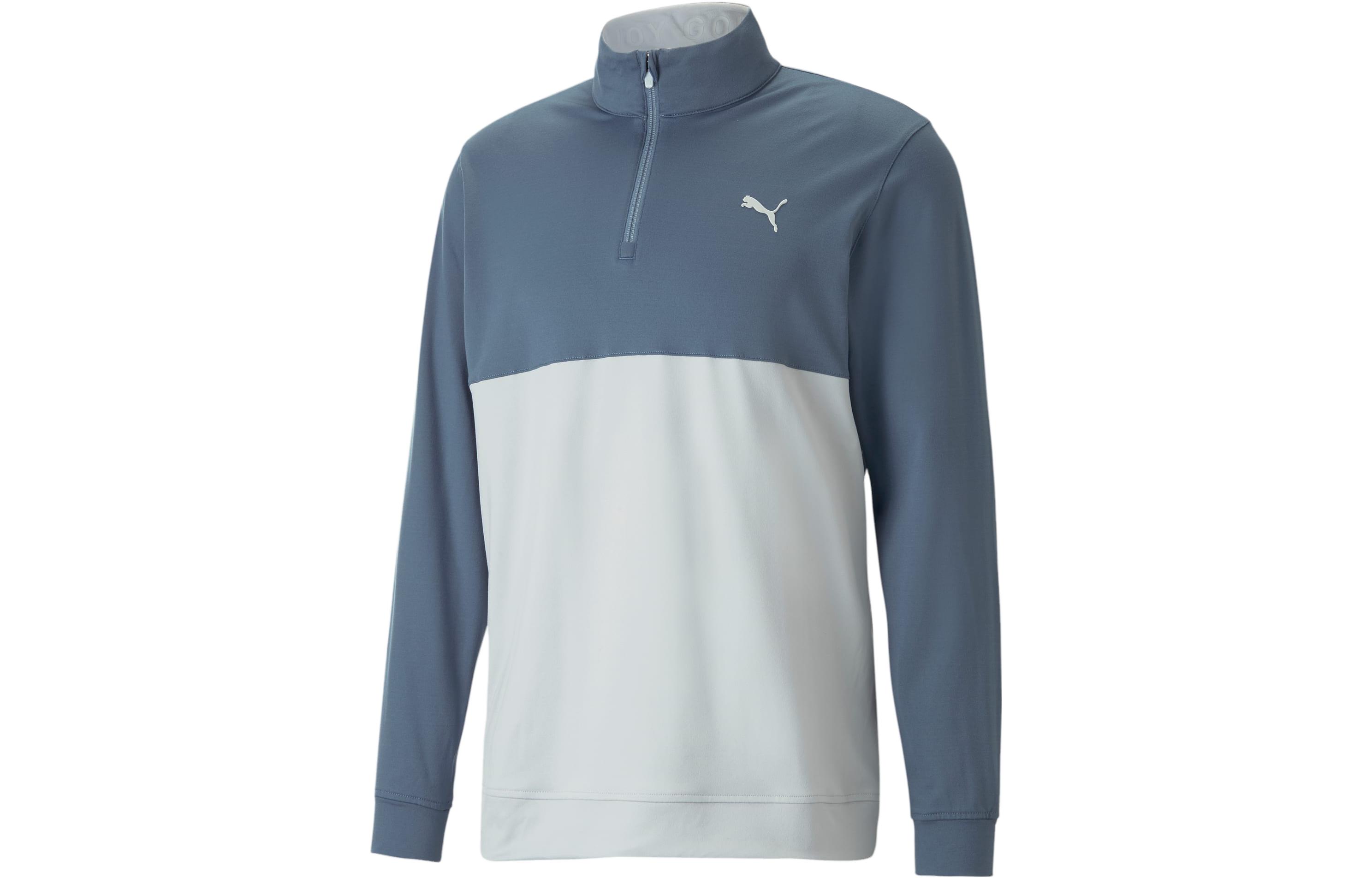 Puma Gamer Colourblock Quarter-Zip Pullover Sweatshirt Blue 532985-17