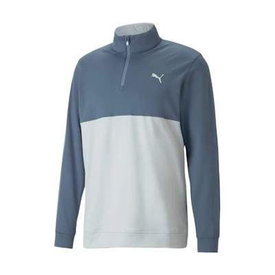 Puma Gamer Colourblock Quarter-Zip Pullover Sweatshirt Blue 532985-17