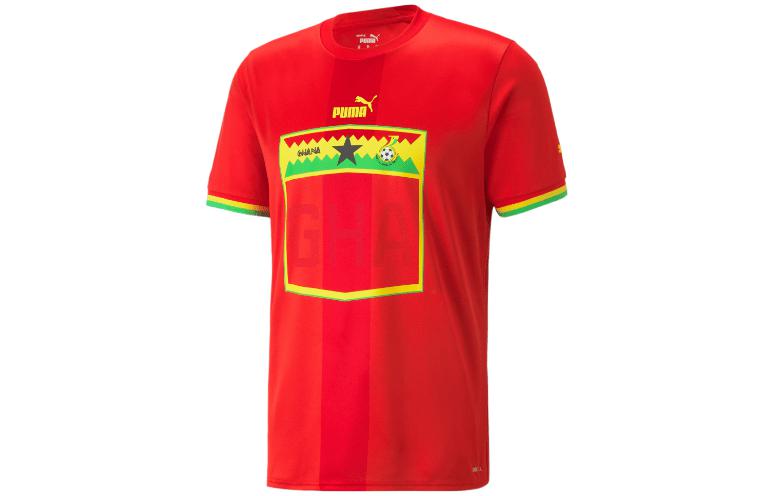 Puma Ghana 2022 World Cup Away Jersey V-Neck Fan Edition - Red. 765784-02