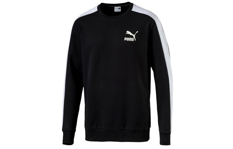 Puma Gold Logo Pullover Sweatshirt Black 577584-01