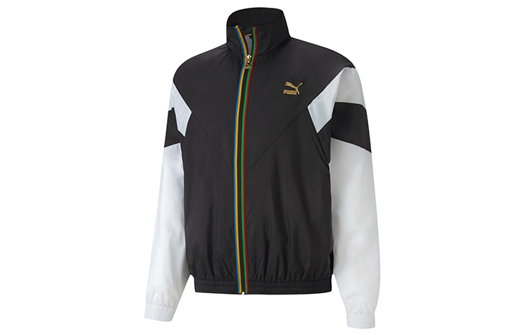Puma Gold Print Full-Zip Jacket Black 597610-01