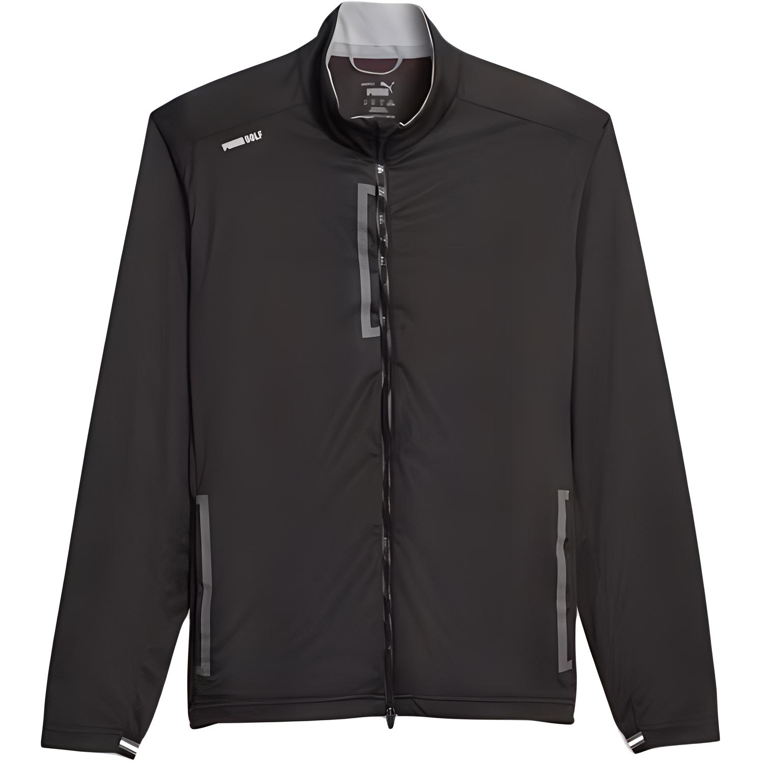 Puma Golf Black Windproof Softshell Zip-Up Jacket 621527-01