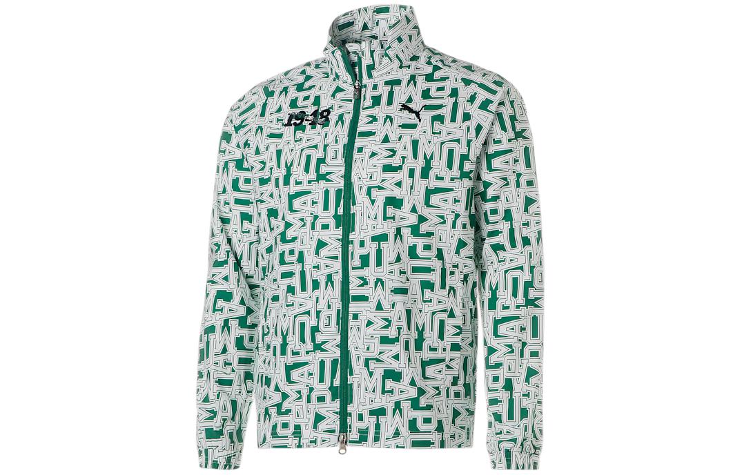 Puma Golf Graphic Stretch Slim Fit Green Long Sleeve Jacket for Men 622392-03