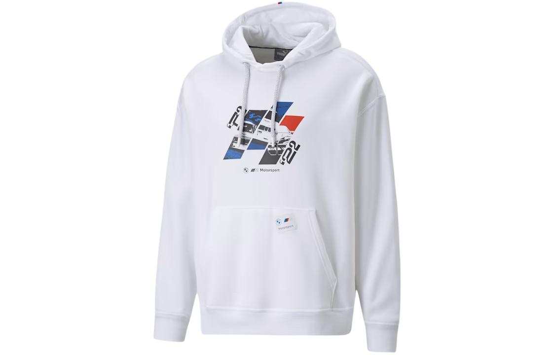 Puma Graphic Print Hoodie White Long-Sleeve Pullover 536240-02