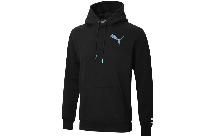Puma Graphic Print Pullover Hoodie Black 596632-11