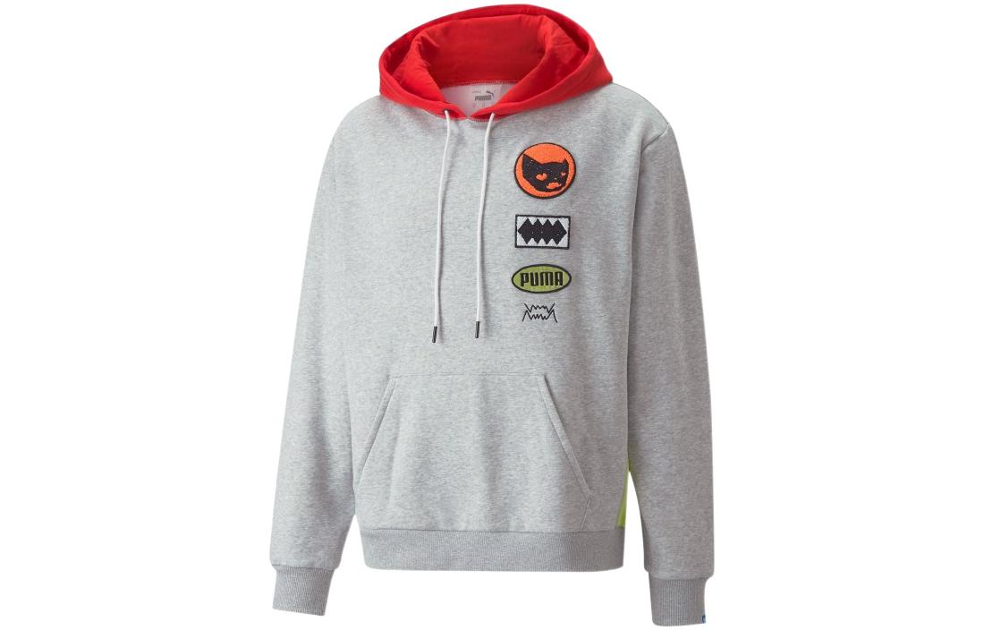 Puma Graphic Print Pullover Hoodie Men’s Grey 534188-01