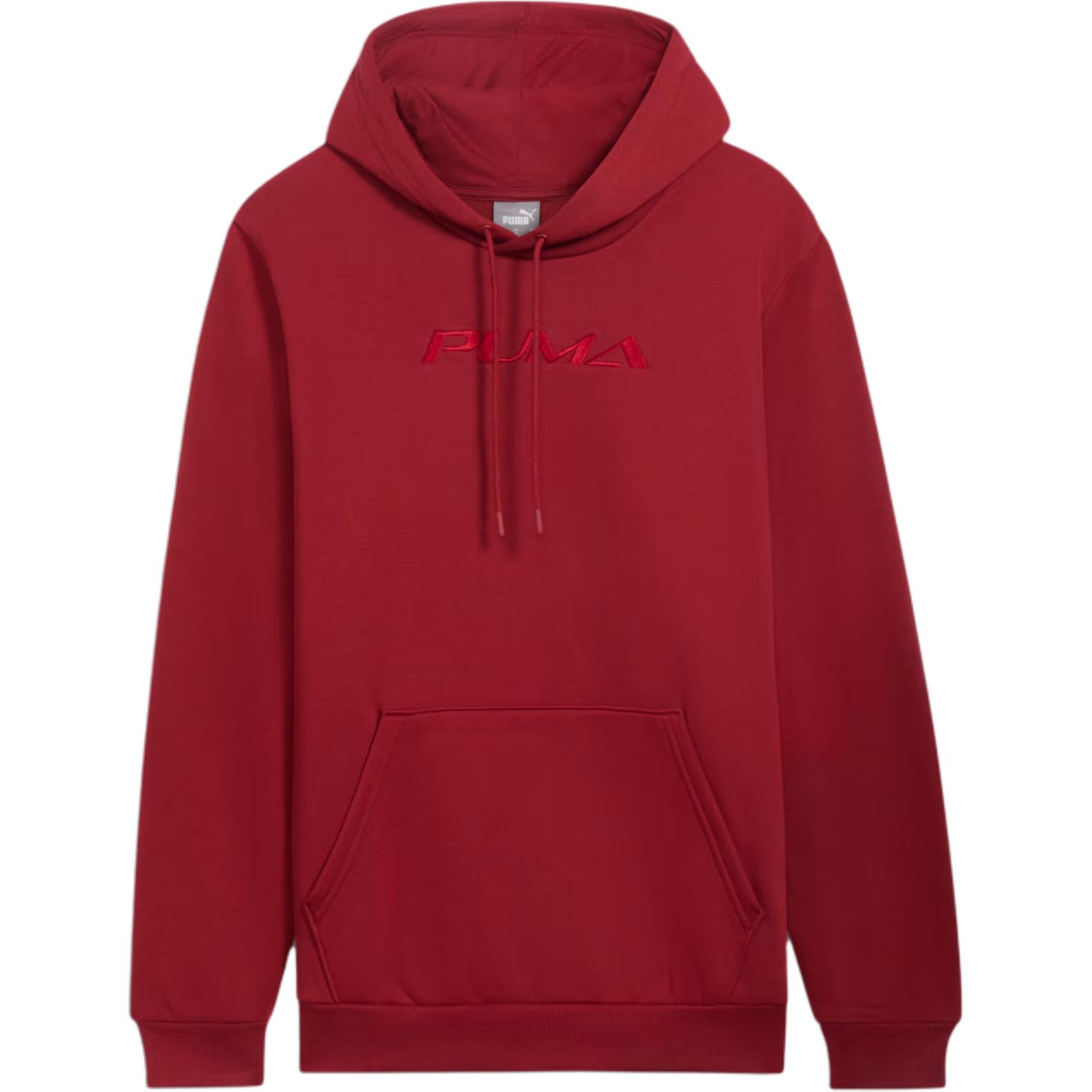 Puma Graphic Tonal Pullover Hoodie Casual Breathable Deep Red 684391-13