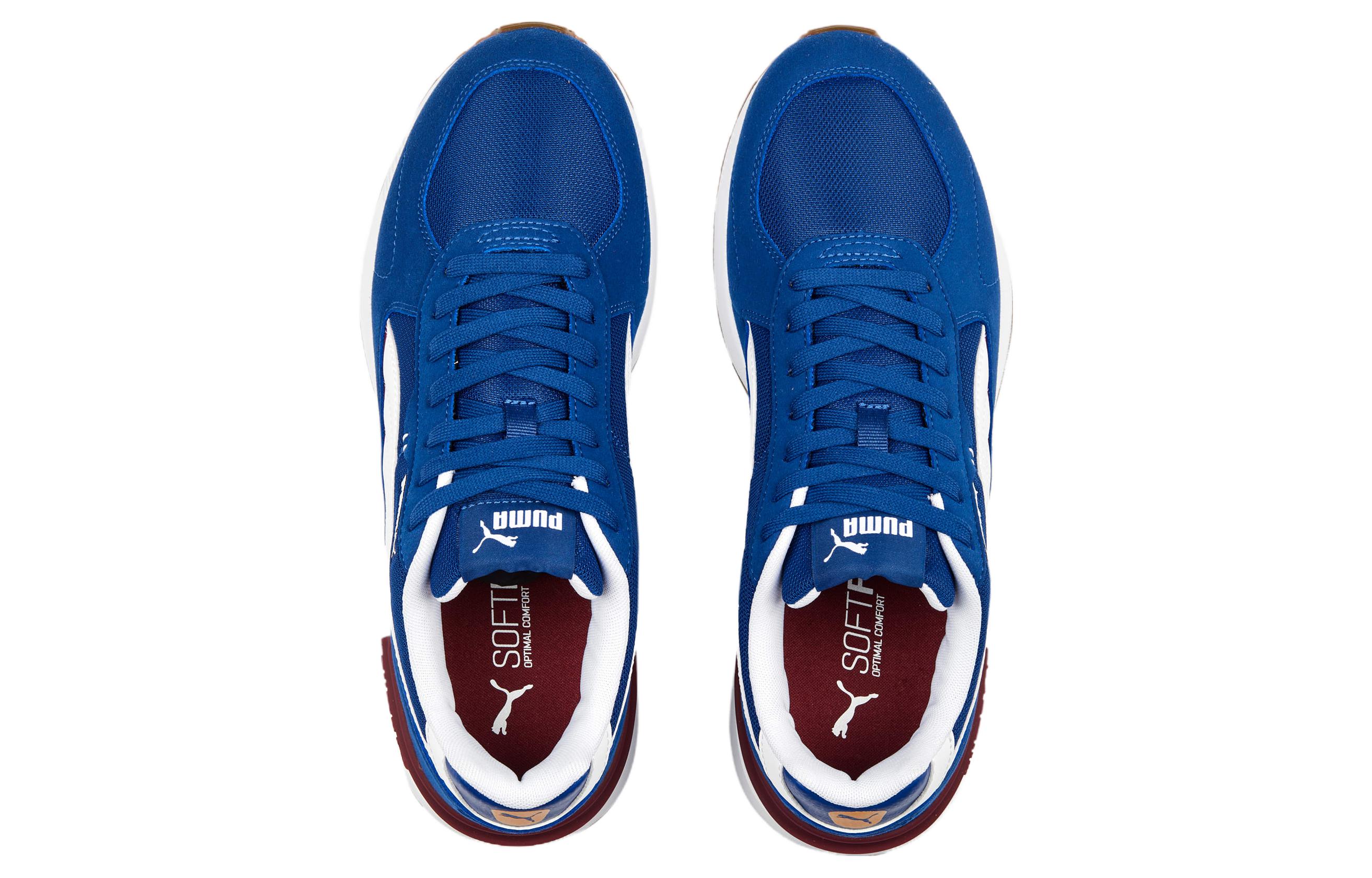 Shop PUMA Graviton 防滑耐磨 低幫 運動休閒鞋 男款 藍白棕