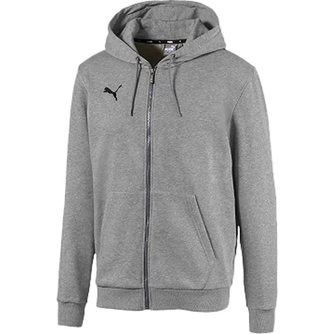 Puma Gray Hooded Zip-Up Logo Jacket 656972-33