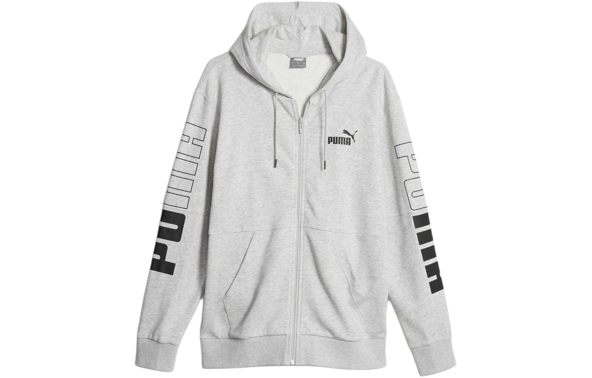 Puma Gray Hoodie with Logo Design Casual Long Sleeve 678487-04