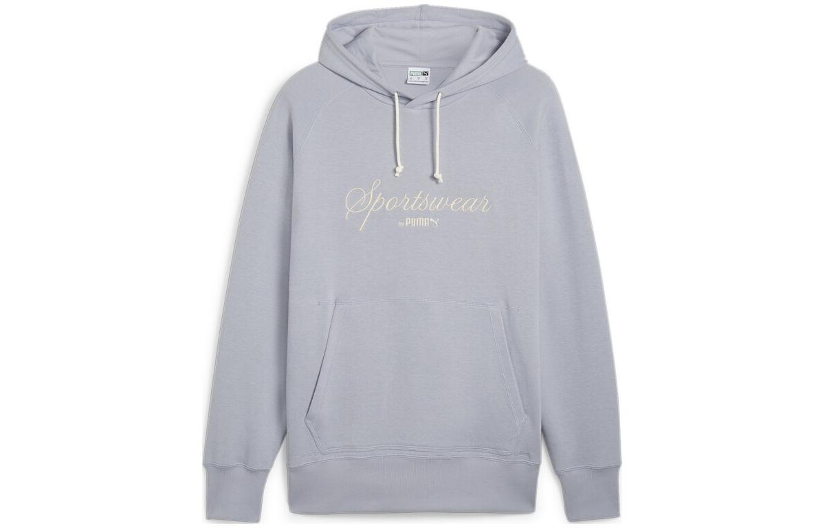 Puma Gray Hoodie with Logo Embroidery Design 624275-63