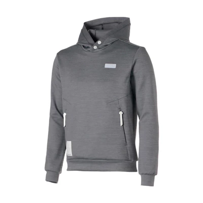 Puma Gray Logo Pullover Hoodie Long Sleeve Sweatshirt 539388-02