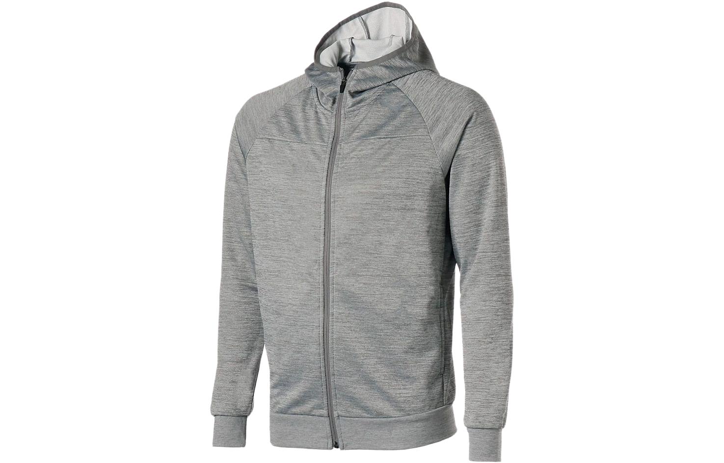 Puma Gray Solid Raglan Sleeve Long Hooded Jacket 520380-02