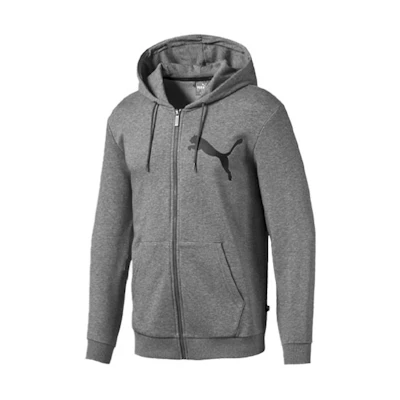 Puma Gray Zip-Up Hoodie Jacket with Hood 580568-03