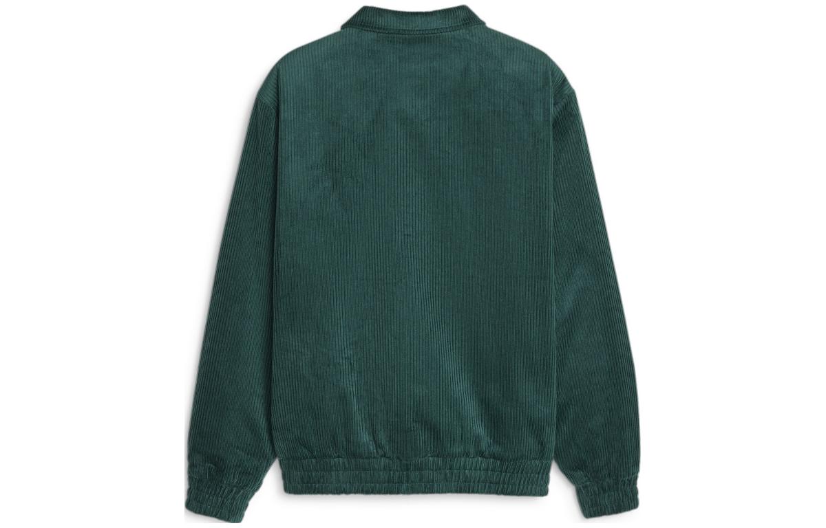 Lookbook Puma 綠色休閒寬鬆字母印花扣衫領夾克 625211-43