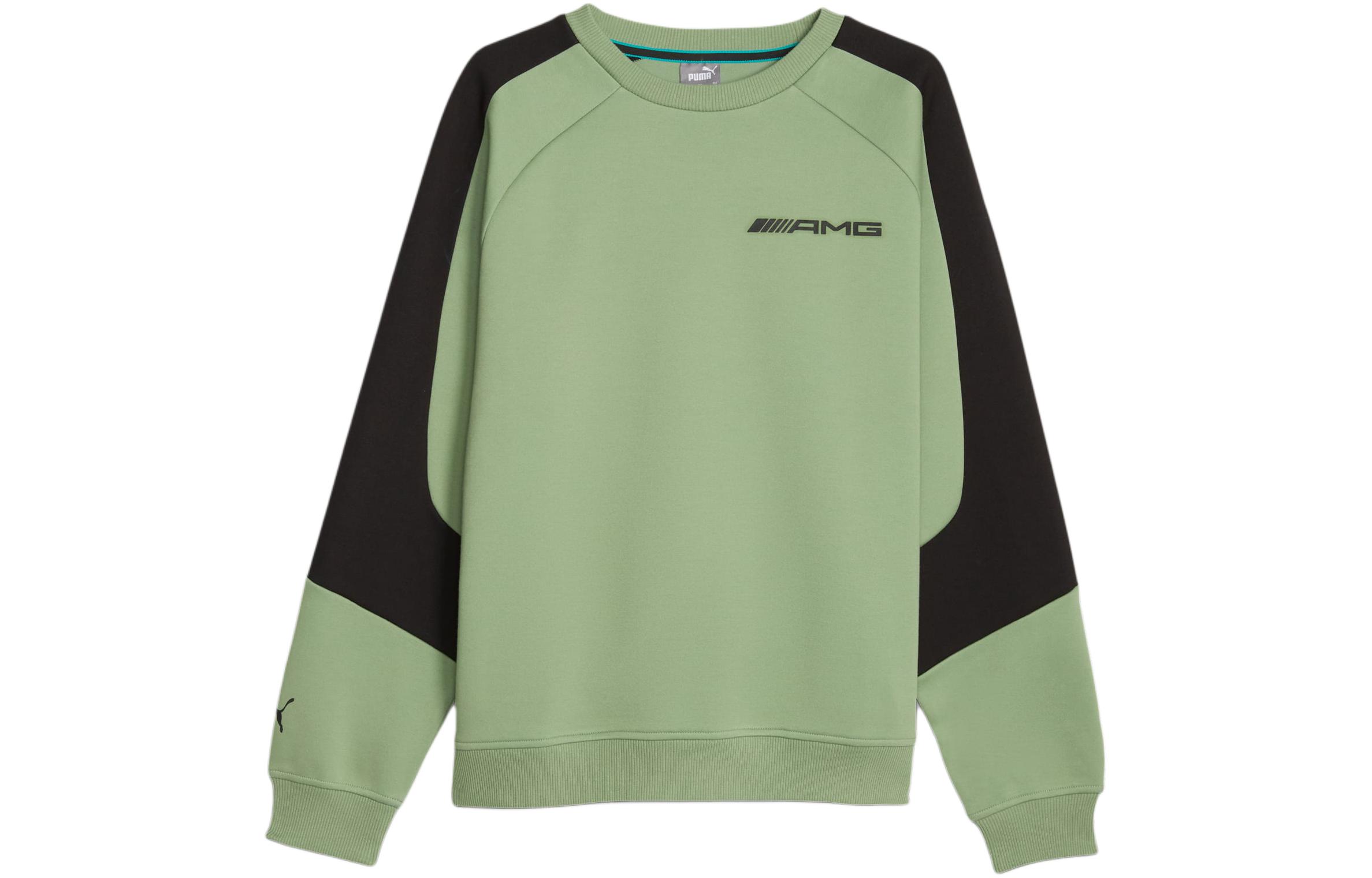 Puma Green Colorblock Loose Fit Crewneck Sweatshirt 622289-11