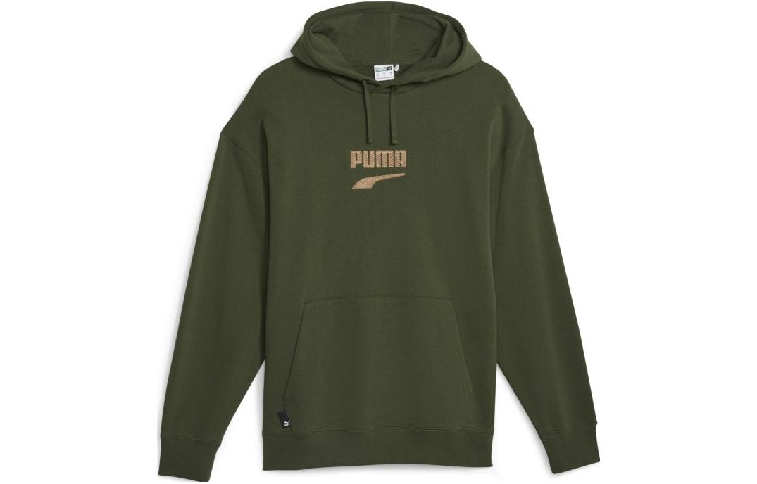 Puma Green Hoodie with Letter Print Long Sleeves 621280-31