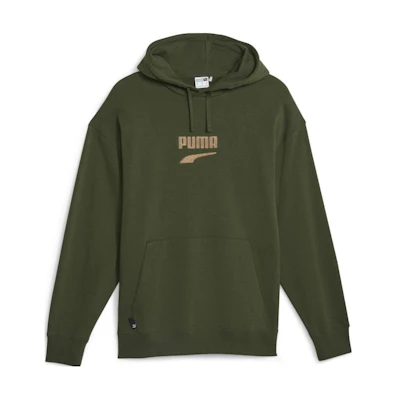 Puma Green Hoodie with Letter Print Long Sleeves 621280-31
