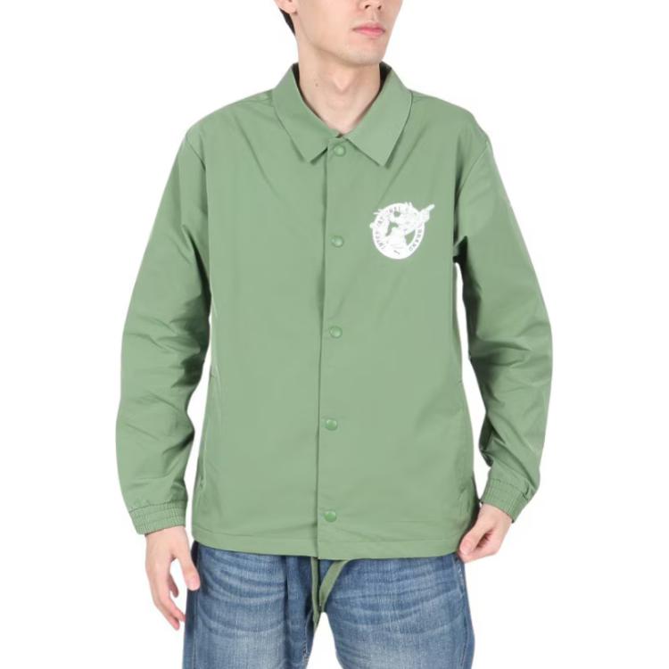 Puma Green Long-Sleeve Jacket with Logo Print and Collared Design 847981-67