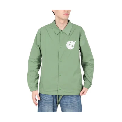 Puma Green Long-Sleeve Jacket with Logo Print and Collared Design 847981-67