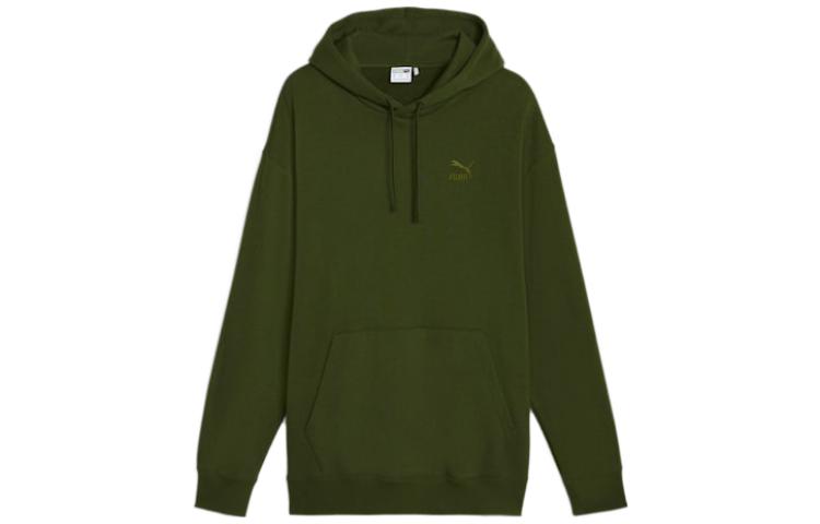 Puma Green Pullover Hoodie with Letter Logo Print 621321-31