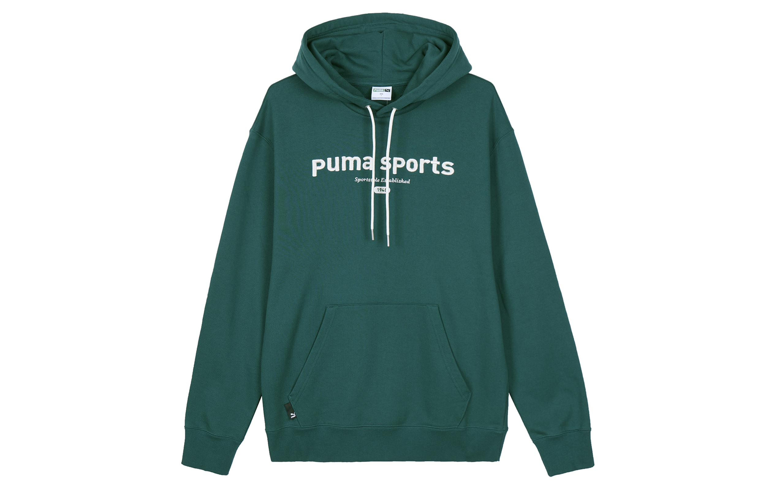 Puma Green Pullover Hoodie with Letter Print 623442-43
