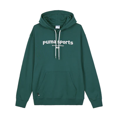 Puma Green Pullover Hoodie with Letter Print 623442-43