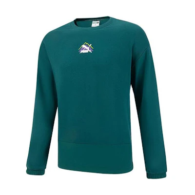 Puma Green Pullover Sweatshirt with Back Logo Print 537391-24