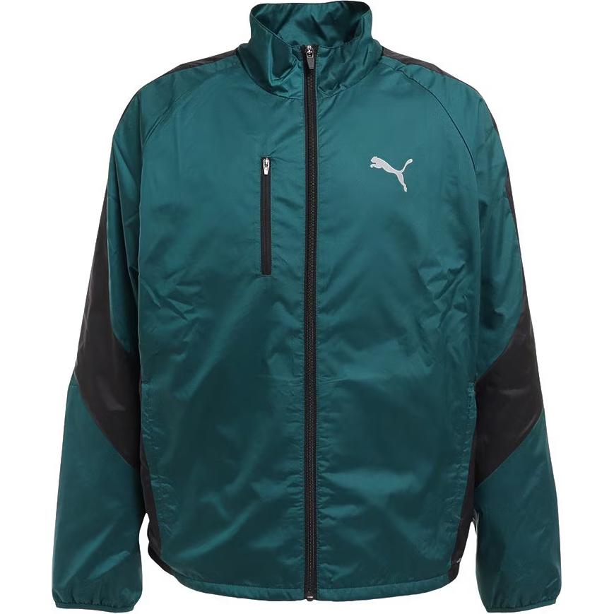 Puma Green Raglan Zip-Up Jacket with Stand Collar 672955-24