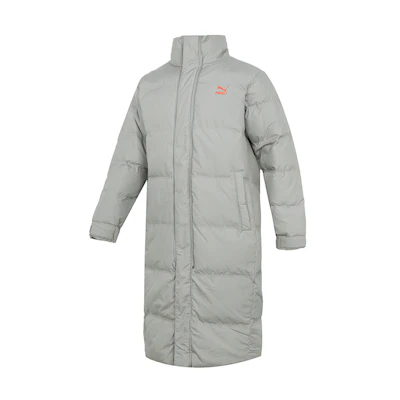 PUMA Grey Hooded Padded Vest Layer Down Jacket 598317-84