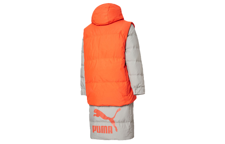 Lookbook PUMA Grey Hooded Padded Vest Layer Down Jacket 598317-84