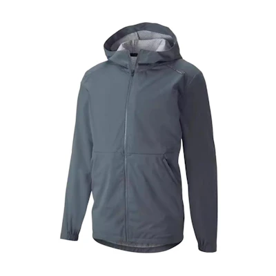 Puma Grey Hooded Windbreaker Jacket with Zipper 533832-T3