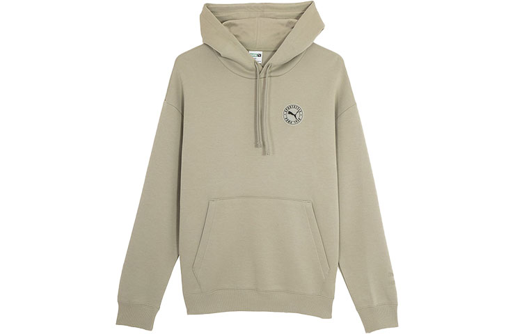 Puma Grey Logo Oversized Hoodie Unisex Sportswear Pullover 627879-55