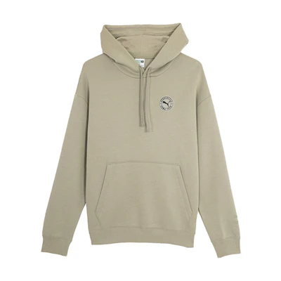 Puma Grey Logo Oversized Hoodie Unisex Sportswear Pullover 627879-55