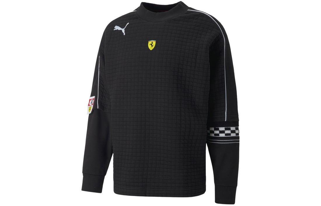 Puma GT F1 Weat Crew Black Long-Sleeve Sweatshirt with Logo Print 535785-01