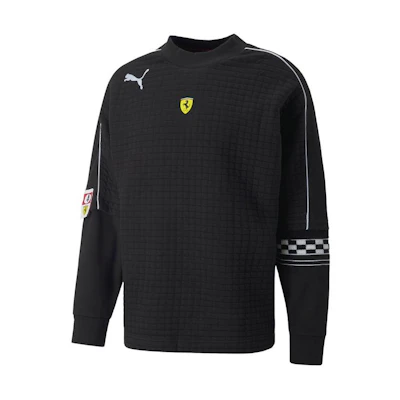 Puma GT F1 Weat Crew Black Long-Sleeve Sweatshirt with Logo Print 535785-01