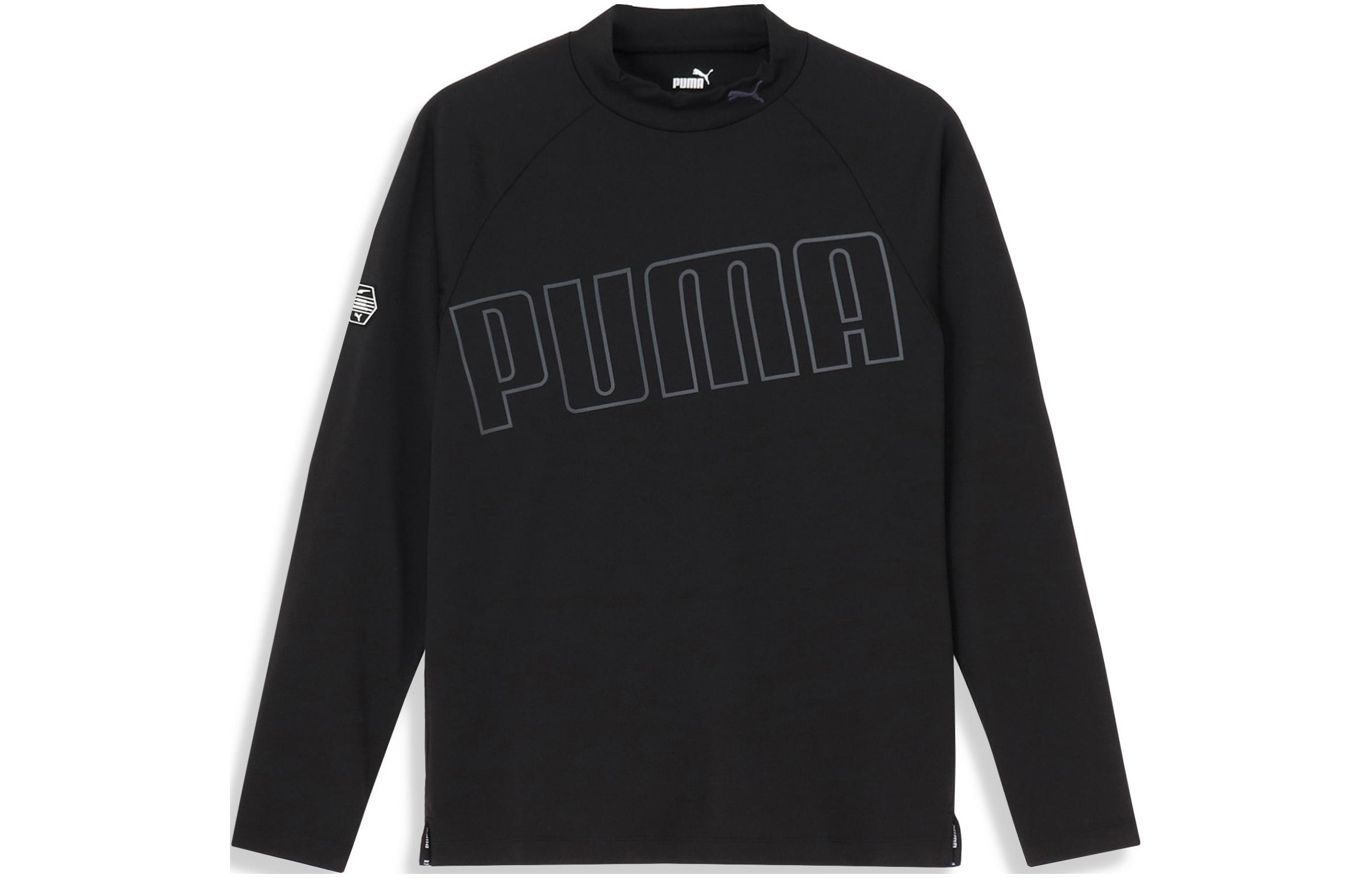Puma Half-Turtleneck Sweatshirt Black with Letter Print 624917-01