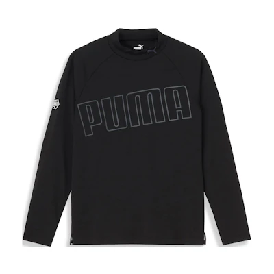 Puma Half-Turtleneck Sweatshirt Black with Letter Print 624917-01