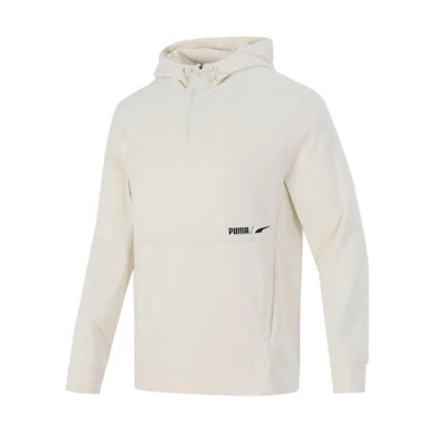 Puma Half-Zip Athletic Training Hoodie Off-White 846535-73