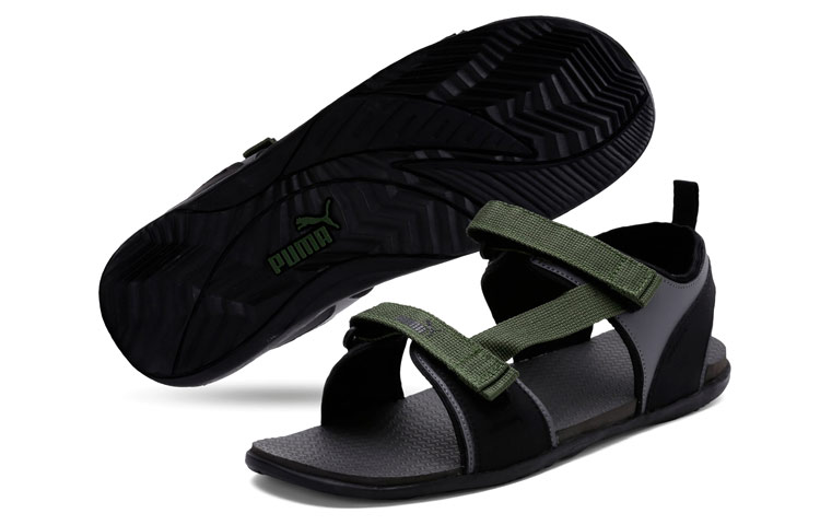 Shop Sandales Puma Hexa Idp ''Noir Gris Vert''. 339835-05