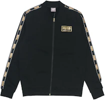 Puma Holiday Logo Gold Accent Warm Athletic Jacket Black 582307-01 Puma Holiday Logo Gold Accent Warm Athletic Jacket Black 582307-01