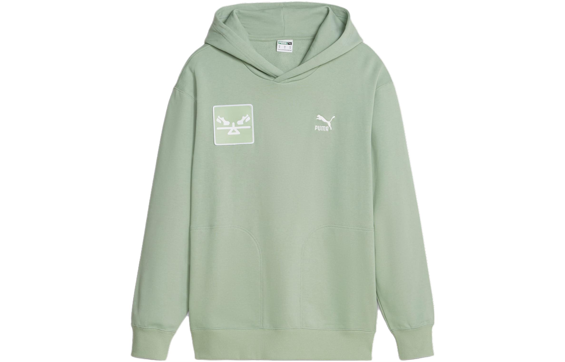 Puma Hoodie "Icons of Unity" Classics Logo Unisex Pullover in Mist Green 621363-54