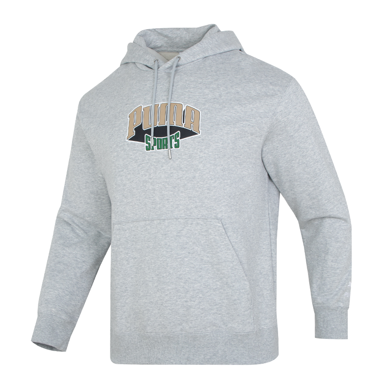 Puma Hoodie Gray - Big Letter Print Sport Running Training Gym Casual Wear 626179-04