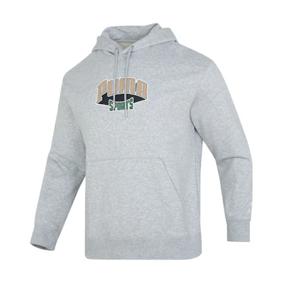 Puma Hoodie Gray - Big Letter Print Sport Running Training Gym Casual Wear 626179-04