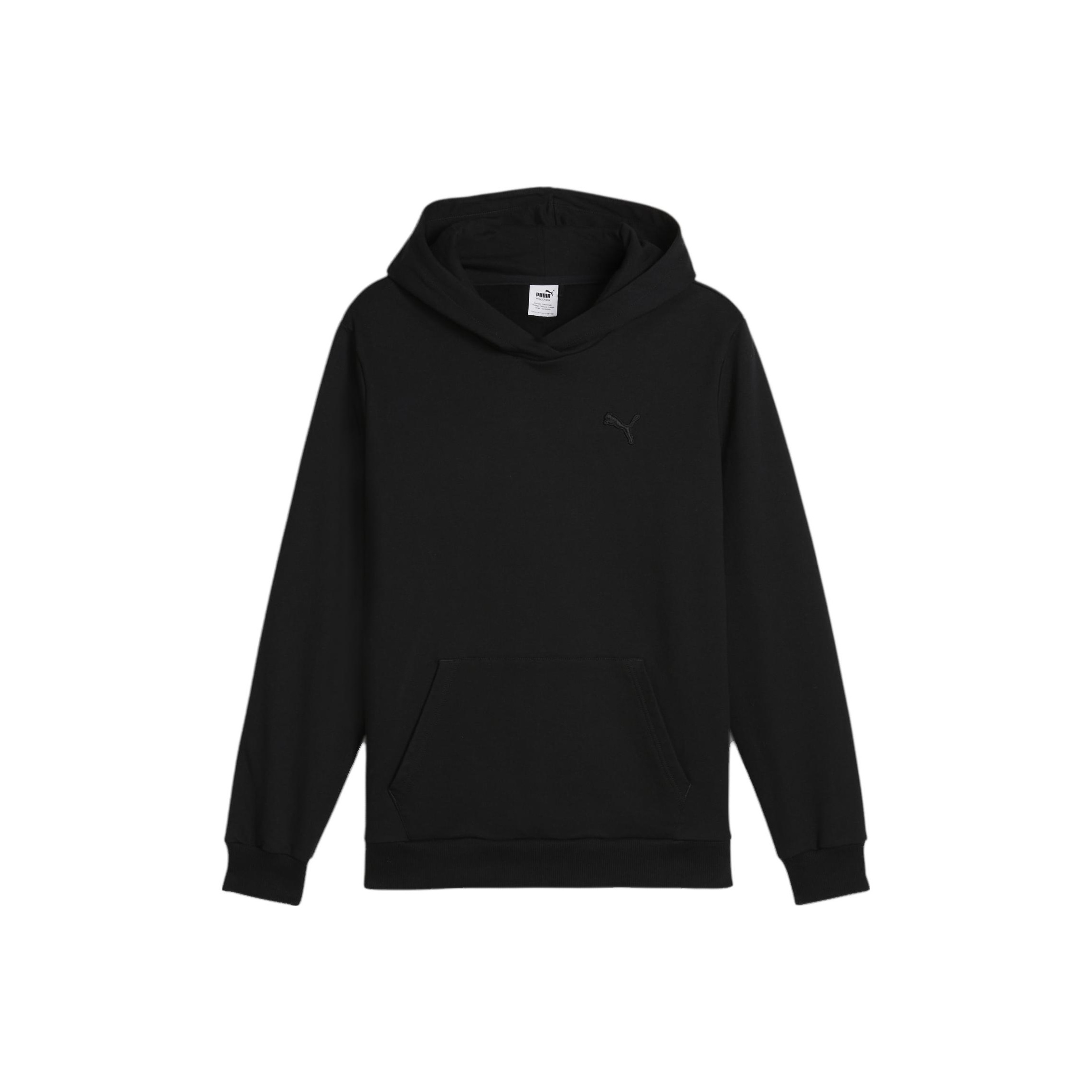 Puma Hoodie Made in France Unisex Black Casual Solid Color Pullover 682932-01