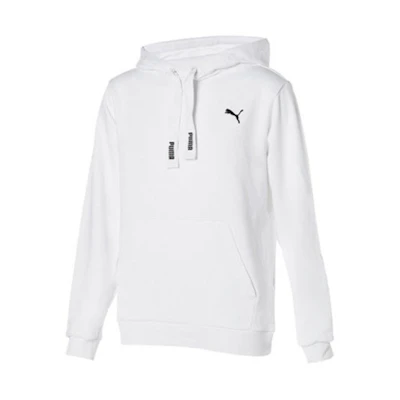Puma Hoodie White Pullover with Front Logo - Unisex Style 897926-05