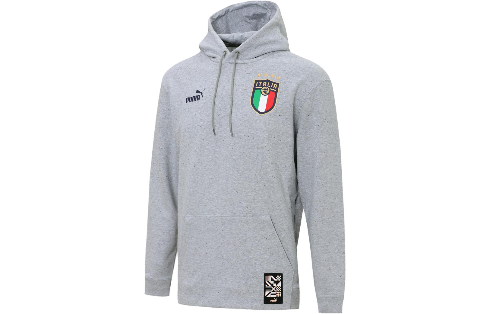 Puma Hoodie with Logo Print Gray 767136-16