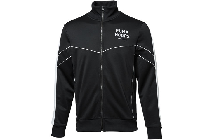 Puma Hoops Color Block Letter Print Jacket Black - 598176-01