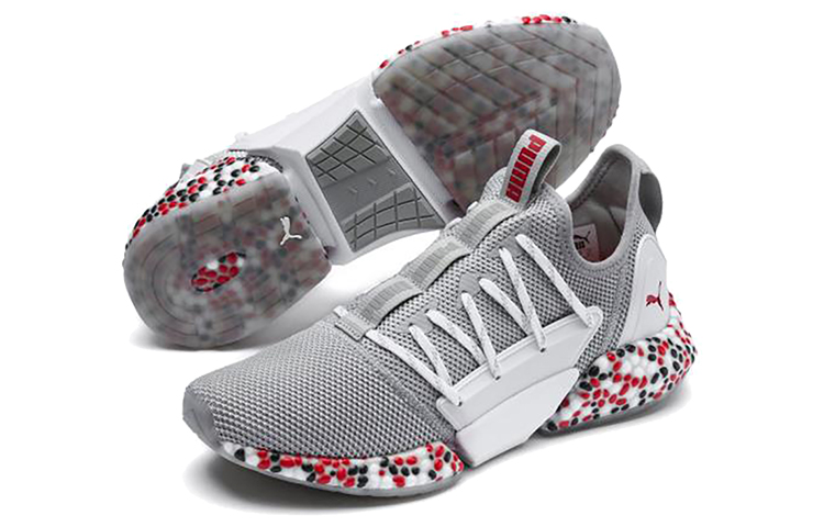 Shop Puma Hybrid Rocket Runner Basse Gris/Blanc/Rouge 191592-16
